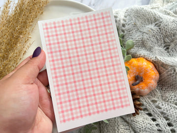 1 Sheet, Approx 13x90cm, Grid Print Water Decal Image Transfer for Polymer Clay / Ceramics